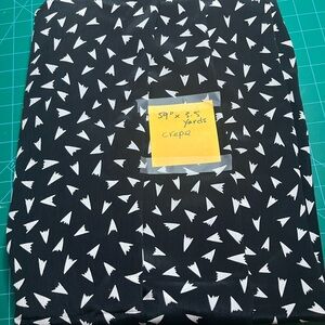 Black and White Crepe Fabric
